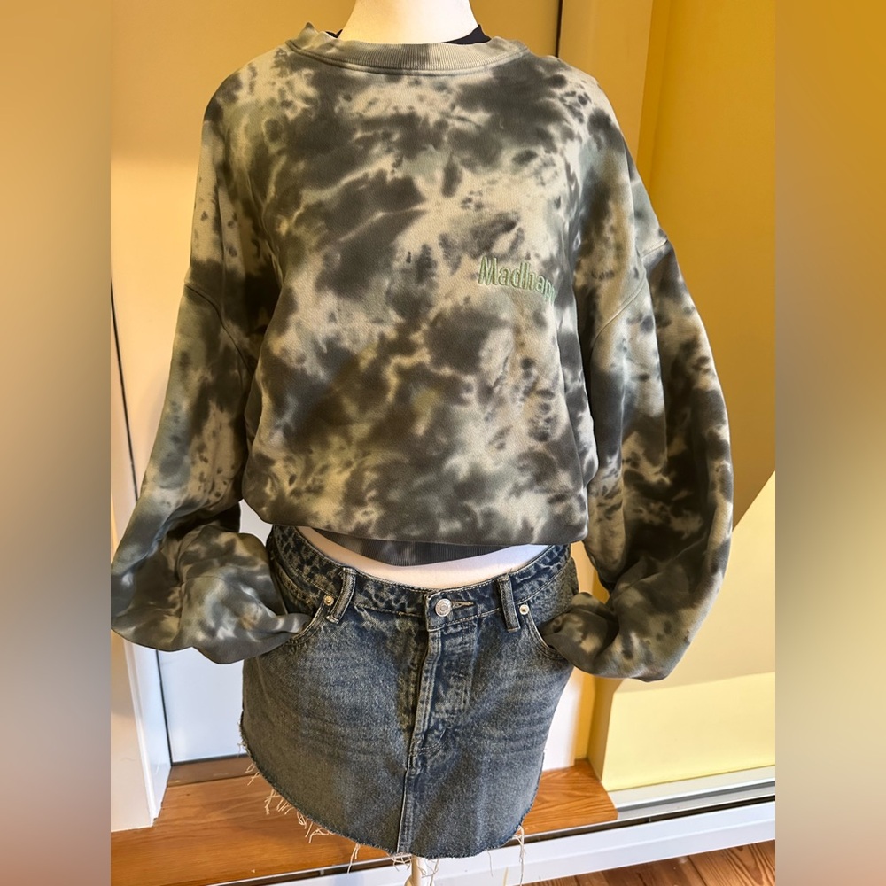 HAZE TIE-DYE HERITAGE CREWNECK - GREEN